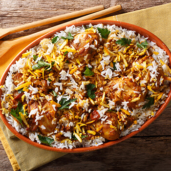 Sélection de plats indiens de la carte Namaste India à Liège