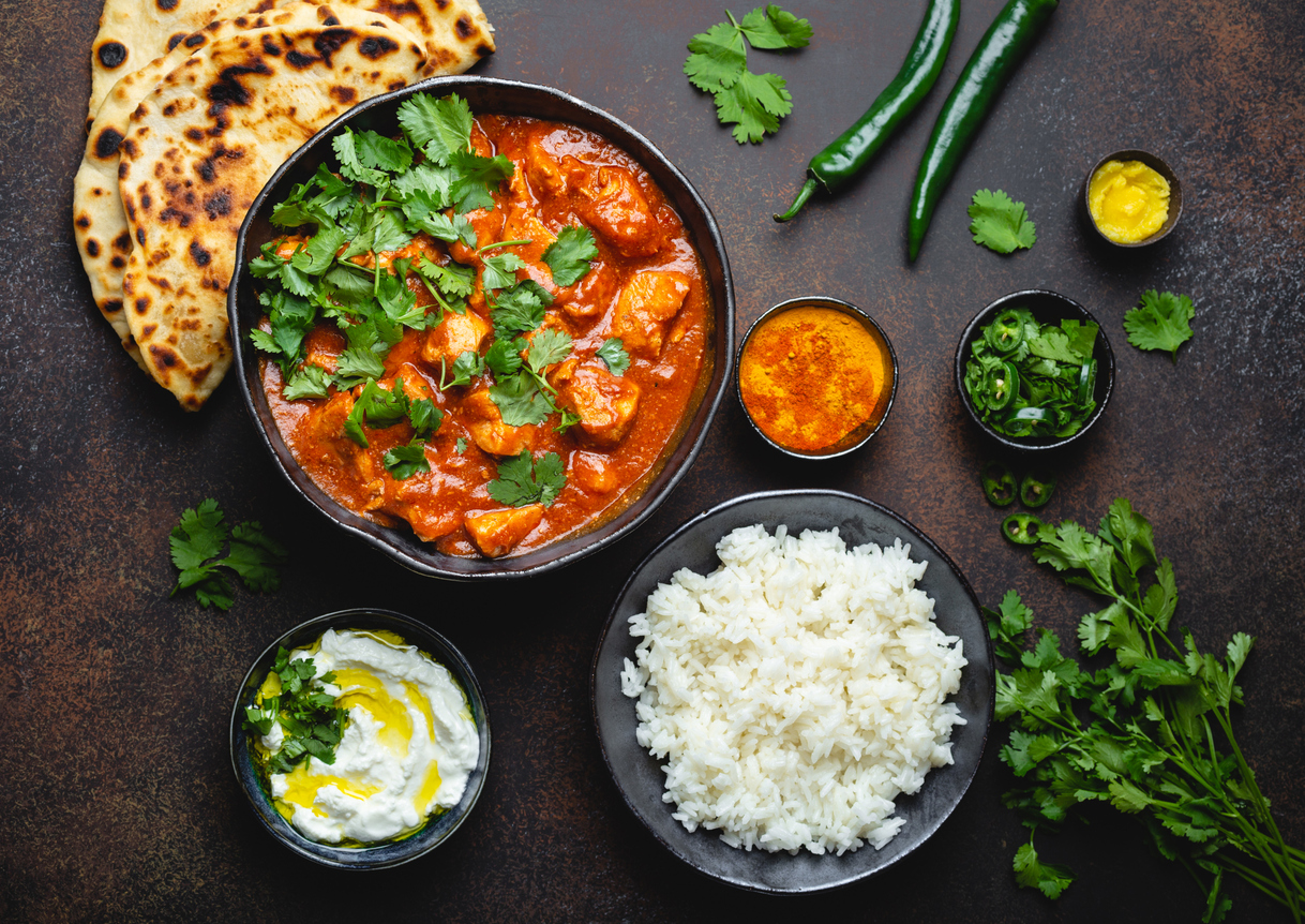Plats indiens prêts pour le retrait au restaurant à Liège