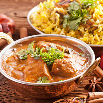 Agneau – spécialité indienne du restaurant Namaste India à Liège
